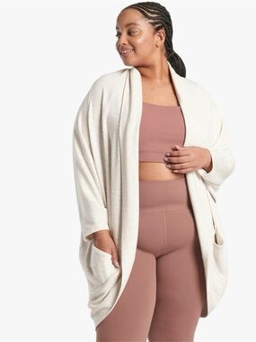 Athleta Ethereal Cocoon Wrap Cardigan Sweater Womens Plus Size 1X/2X Oversized